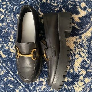 Steve Madden Black Leather Arlowe Loafers. Size 8.